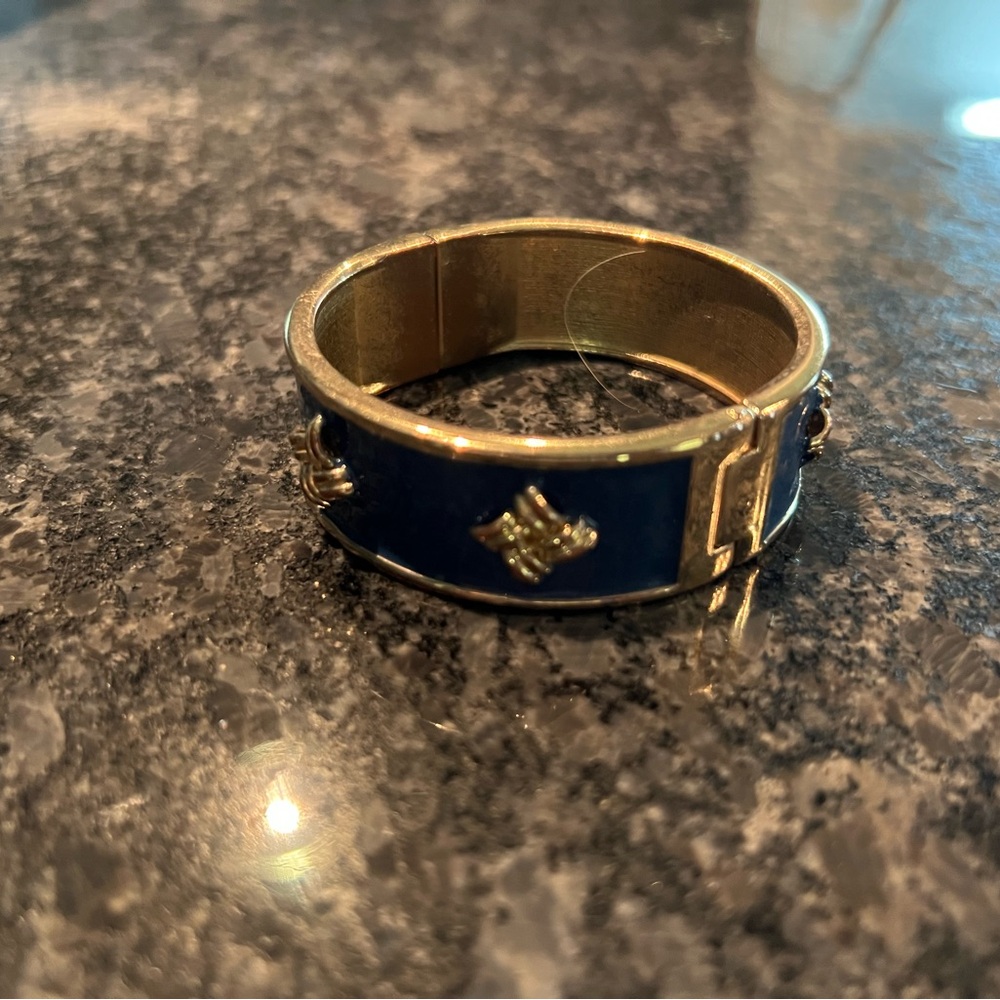 Blue and Gold Enamel Bracelet - Picture 4 of 6